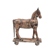 Caballo de madera con ruedas