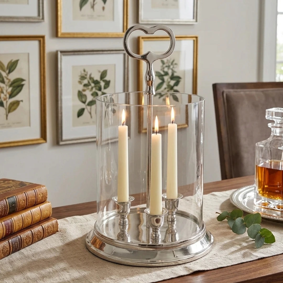 Candelabro plateado Kassa