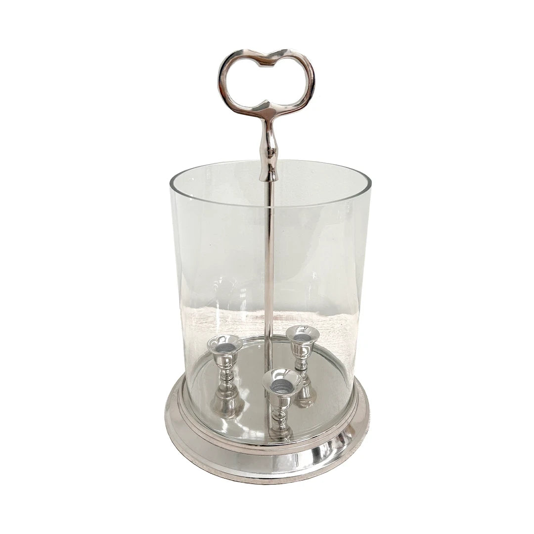 Candelabro plateado Kassa
