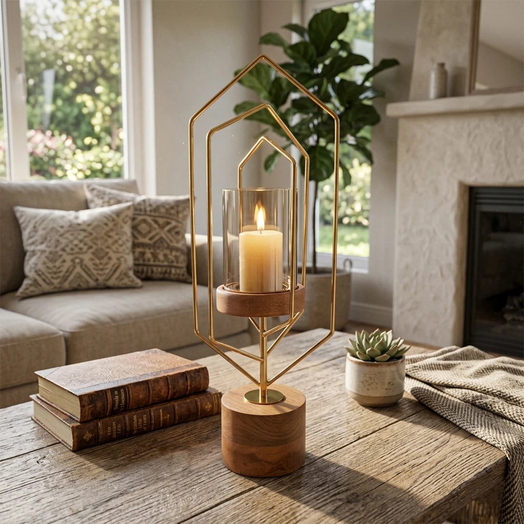 Candelabro tres piramides Kassa